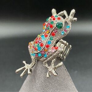 Sparkly Frog Stretch Ring Size 8